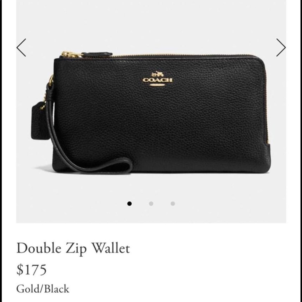 Brand new coach double zip wallet